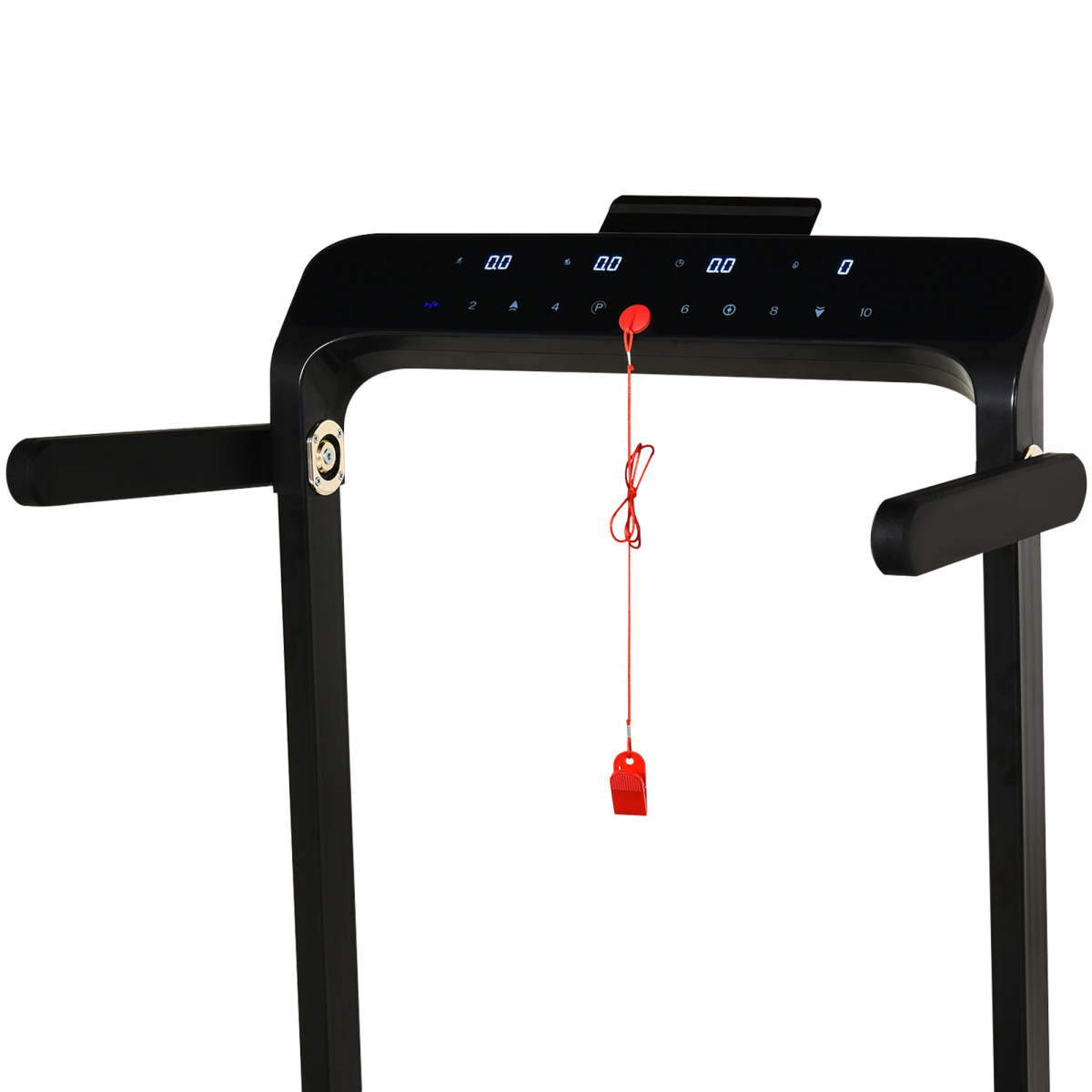 HOMCOM 1.85HP Foldable Electric Treadmill with 12 Programmes, LED Screen & Safety Key – Home Running Machine, Black