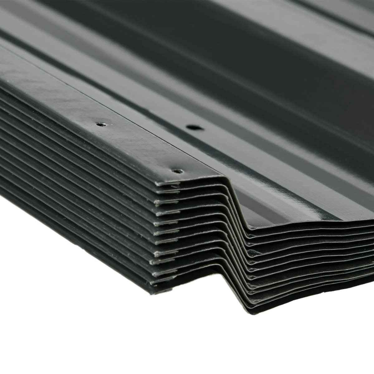 Outsunny Pack of 12 Galvanised Steel Roofing Sheets with Pre-Drilled Holes – Shed & Greenhouse Cladding, Dark Grey
