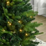 HOMCOM 4ft Pre-Lit Entrance Christmas Tree with 80 LEDs & Vase Base – Festive Porch Decoration
