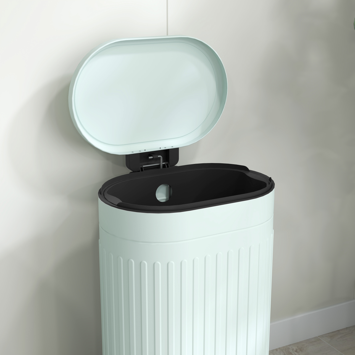 HOMCOM 30L Metal Pedal Bin with Soft-Close Lid and Removable Inner Bucket – Kitchen Waste Bin, Light Green