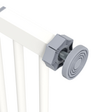 PawHut Adjustable Safety Gate with 1 Extension and 4 Screws – Pet Gate for Doors and Stairs, White