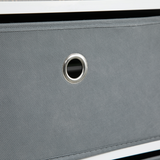 HOMCOM Chest of 6 Fabric Drawers – Bedroom, Office and Hallway Storage Cabinet, White and Grey