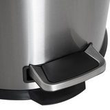 HOMCOM 30L Stainless Steel Pedal Bin with Removable Inner Bucket – Hands-Free Kitchen Waste Bin, Black & Silver