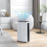 HOMCOM 16L/Day Dehumidifier with 24H Timer & Air Filter – Damp, Mould & Laundry Drying, White