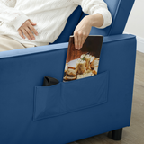 HOMCOM sofa bed eucalyptus wood frame detail