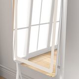 HOMCOM LED Full Length Floor Mirror with Storage Shelf, 3 Light Colours & Adjustable Tilt – Dressing Mirror