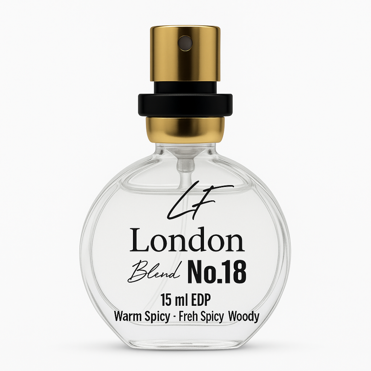 Livfragrance Blend No.18 London Eau de Parfum Oil-Based Leather, Spice & Tobacco Travel Fragrance 15ml – Leather & Tobacco, Oud Fragrance for Men