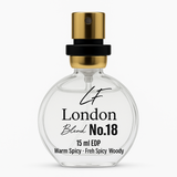 Livfragrance Blend No.18 London Eau de Parfum Oil-Based Leather, Spice & Tobacco Travel Fragrance 15ml – Leather & Tobacco, Oud Fragrance for Men