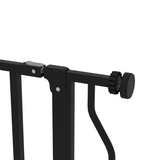 PawHut Wide Dog Gate with Door, Pressure Fit Stair Gate, 75–115 cm Adjustable – Pet Barrier, Black