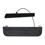 Artisan Furniture Solid Wood Indira Floating Console Table with Open Slot – Wall Mounted, Ash Black