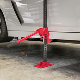 HOMCOM 3 Tonne High Lift Farm Jack, 33" Steel Ratchet Jack with 11–65cm Lift – for 4x4s, Tractors & Trucks, Red