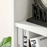 HOMCOM Seven-Cube Bookcase with Anti-Tipping Straps – Open Bookshelf Display Cabinet, White