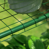 Outsunny Steel Frame Greenhouse with 2 Shelves & 8 Grid Rack – Zippered Roll-Up Door, Clear PVC Cover