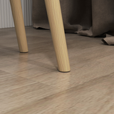 HOMCOM Side Table Set of 2 – Modern Nesting End Tables with Solid Wood Legs, Light Grey and Natural