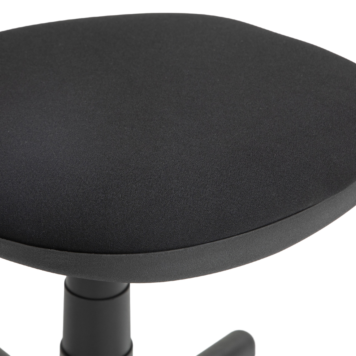 HOMCOM Armless Office Chair with Adjustable Height and 360° Swivel Wheels – Padded Desk Chair, Black