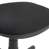 HOMCOM Armless Office Chair with Adjustable Height and 360° Swivel Wheels – Padded Desk Chair, Black