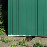 Outsunny 5 x 3ft Galvanised Steel Garden Shed with Sliding Door and Sloped Roof – Tool Storage, Green