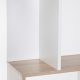 HOMCOM 5-Tier S-Shape Display Bookcase with Anti-Tipping Design – Freestanding Shelving Unit, Natural
