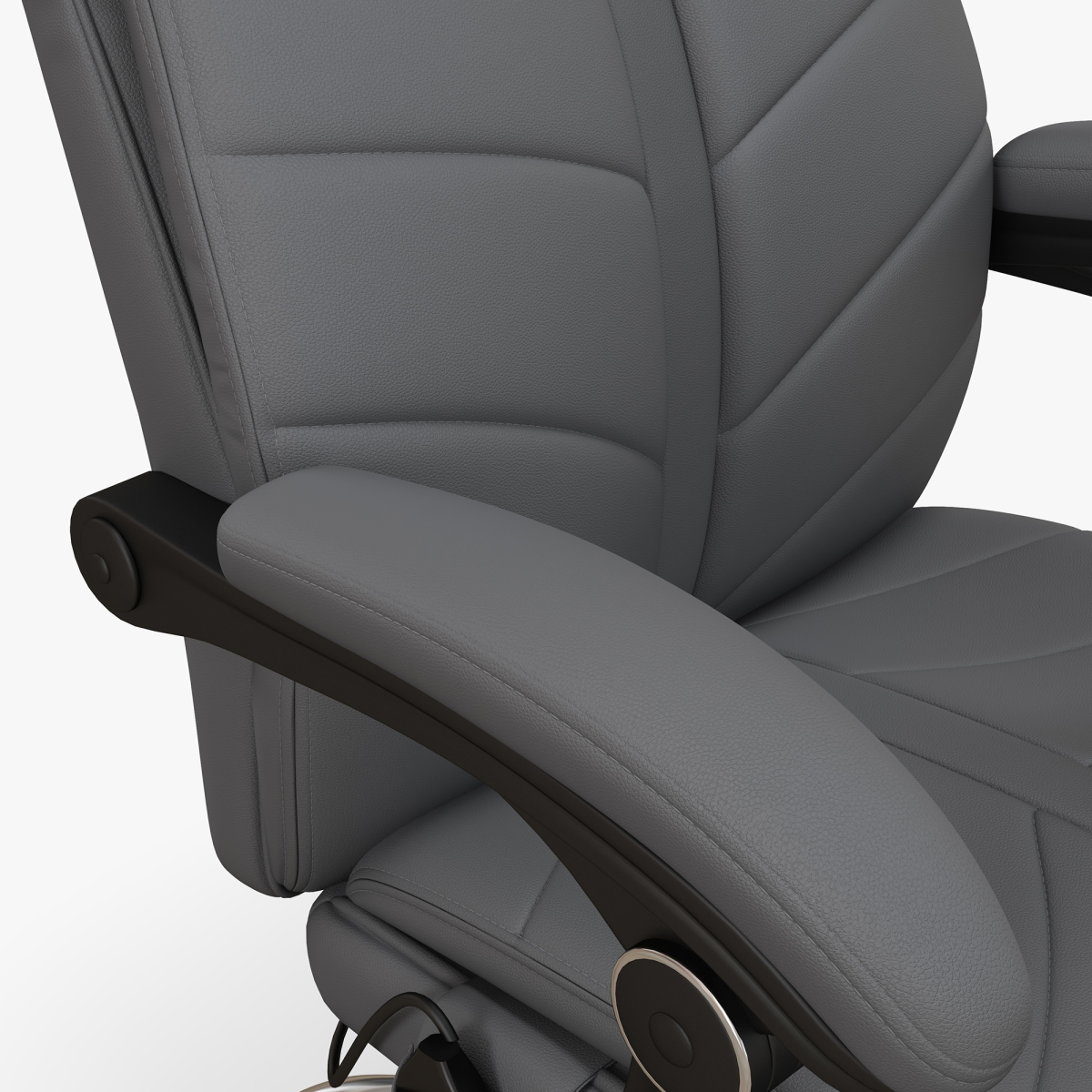 Vinsetto Heated Massage Office Chair with 4-Point Vibration, Footrest & Remote – Grey PU Leather