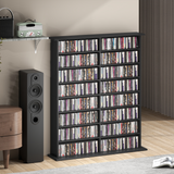 HOMCOM CD and DVD Storage Tower – Holds 720 CDs or 396 DVDs/Blu-rays, Black