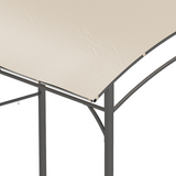 Outsunny BBQ Gazebo Tent 2.2 x 1.5m with 10 Hooks and Curved Canopy – Sun Shade Shelter, Beige