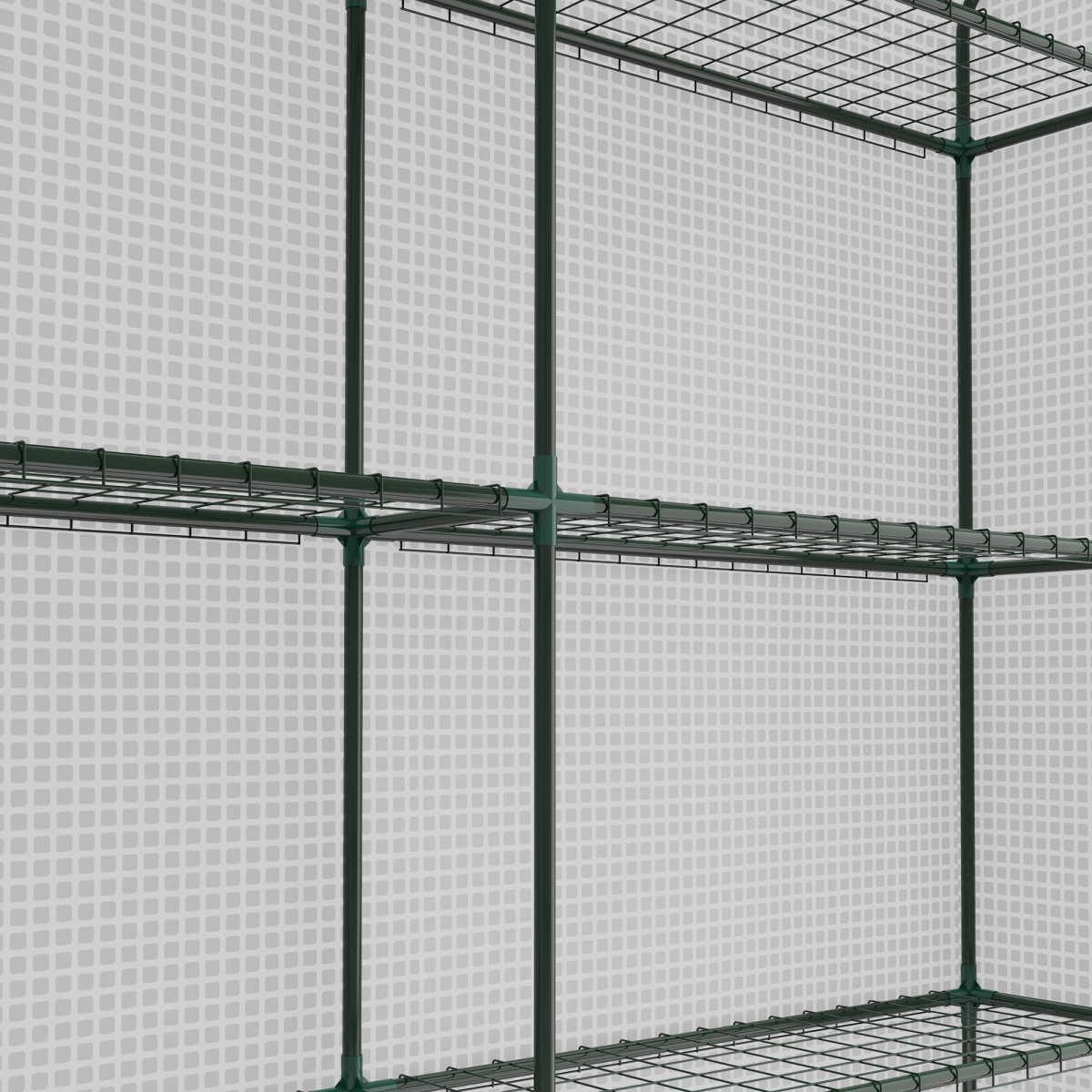 Outsunny Walk-In Greenhouse Polytunnel with Roll-Up Door & 3-Tier Shelves – 244 x 180 cm, Reinforced PE Cover
