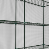 Outsunny Walk-In Greenhouse Polytunnel with Roll-Up Door & 3-Tier Shelves – 244 x 180 cm, Reinforced PE Cover
