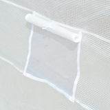 Outsunny 6 x 3 x 2m Replacement Cover for Tunnel Greenhouse – Zipped Roll-Up Door and 12 Windows, White