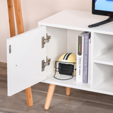 HOMCOM Scandinavian TV Stand Media Console with Open Storage Shelves – Minimalist Entertainment Unit