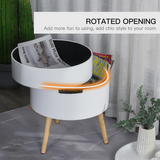 HOMCOM 3-Part Side Table with Detachable Top and Storage – Coffee Table, End Table & Nightstand, White