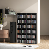 HOMCOM DVD & CD Media Storage Rack, 89 x 130.5cm – Holds 480 CDs or 312 DVDs, Living Room Shelf, Black