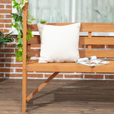 Outsunny Wooden Garden Bench with Arch Pergola, Side & Top Trellis – Patio Arbour Seat, Natural Finish