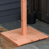 PawHut Wooden Bird Table with Roof, Fir Wood Feeding Platform – Garden Bird Feeder Stand, Brown, 130cm