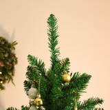 HOMCOM 5ft Pre-Lit Christmas Tree with Warm White LEDs, 8 Light Modes & Foldable Base – Green