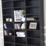 HOMCOM CD & DVD Media Storage Shelves with Contemporary Wooden Frame – Slim Display Tower, Black