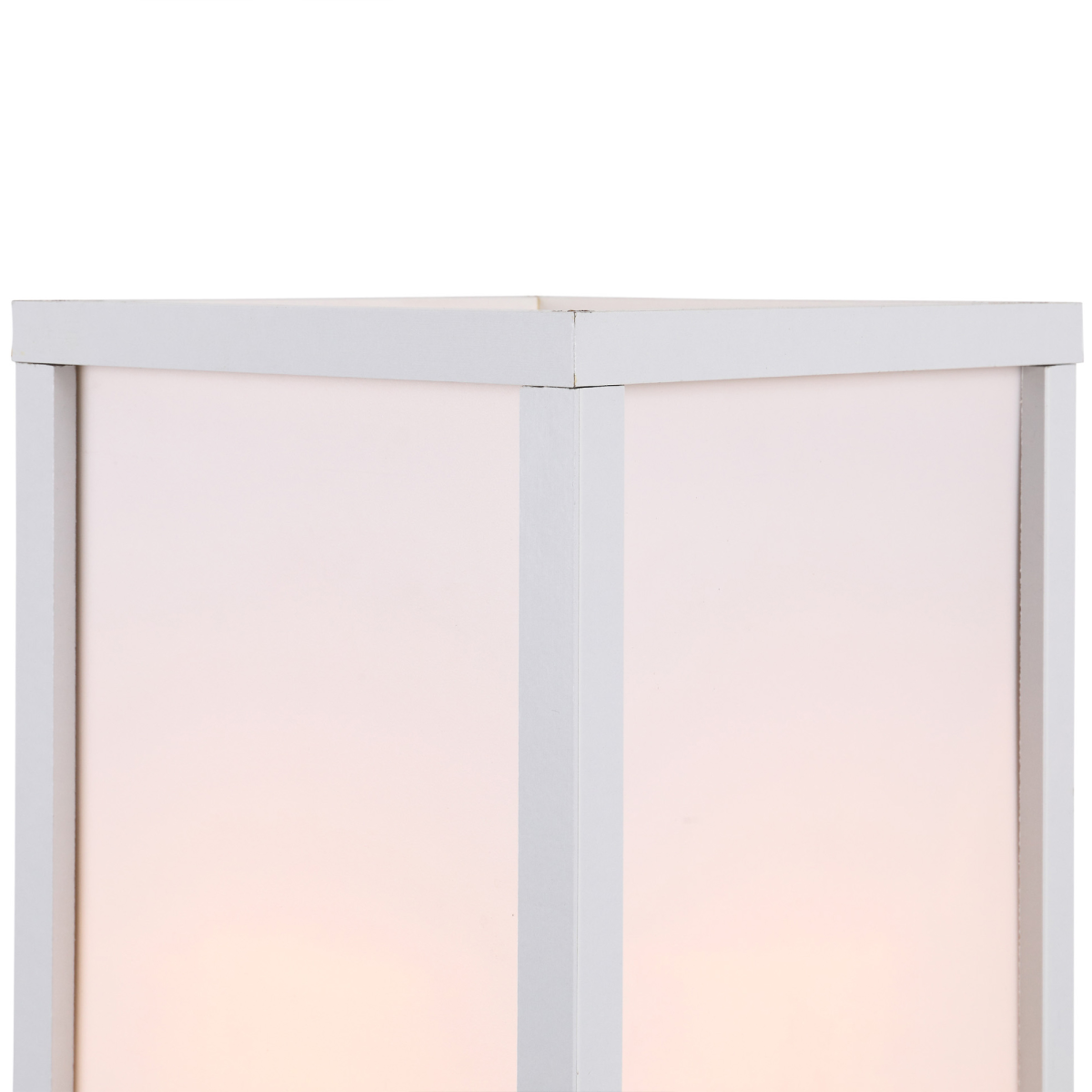 Storage Shelf Floor Lamp – White