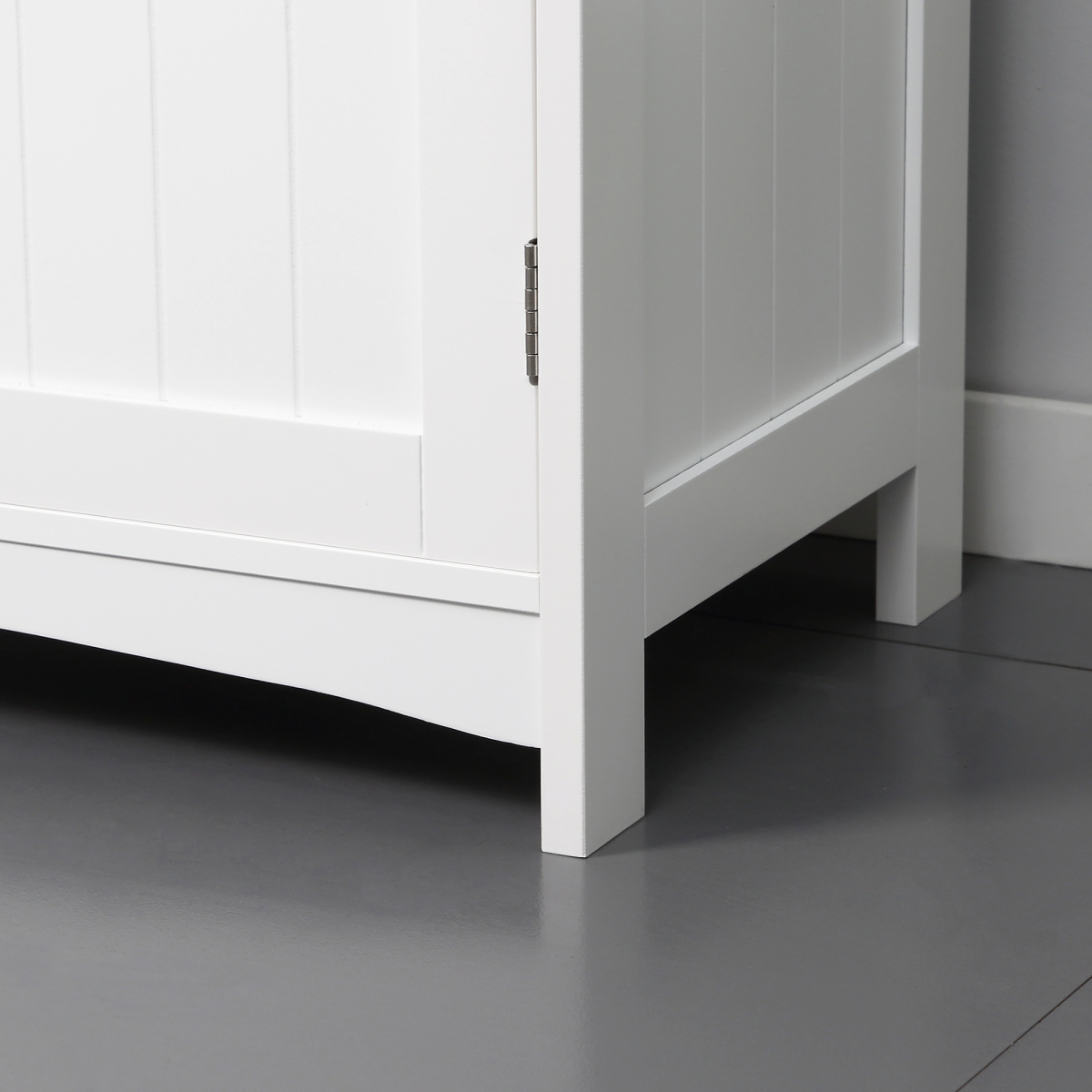 kleankin Pedestal Under-Sink Cabinet with 2 Doors & Adjustable Shelf – Bathroom Storage Vanity Unit, White