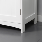 kleankin Pedestal Under-Sink Cabinet with 2 Doors & Adjustable Shelf – Bathroom Storage Vanity Unit, White