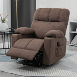 HOMCOM Heavy Duty Riser and Recliner Lift Chair with Cup Holders for the Elderly, Brown
