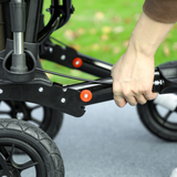 HOMCOM Rollator Walker with Padded Seat, Backrest & All-Terrain Wheels – Folding Mobility Aid with Storage Bag