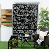Outsunny 6.5ft Metal Garden Privacy Screen with Leaf Cut-Out Design & Ground Stakes – Freestanding Divider