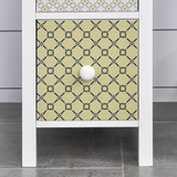 HOMCOM 4-Drawer Storage Cabinet with Patterned Drawers & Anti-Tipping Straps – Slim Tallboy for Bedroom