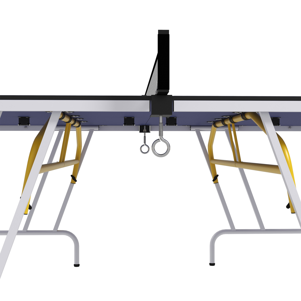 SPORTNOW 9ft Foldable Table Tennis Table with Cover, Net, Paddles & Balls – Compact Ping Pong Table, Blue