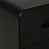 Vinsetto 3-Drawer Steel Filing Cabinet with 4 Wheels, Lockable – Under-Desk Office Storage, Black