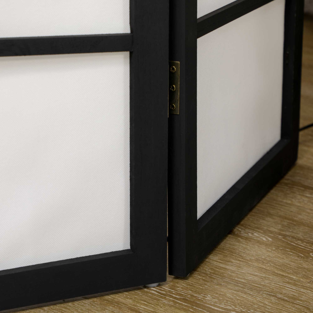 HOMCOM 3 Panel Folding Room Divider Privacy Screen with Paulownia Wood Frame – Space Divider
