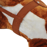 HOMCOM Rocking Horse Ride-On with Sounds, Plush Body and Rolling Wheels – Kids Toy for Ages 3+