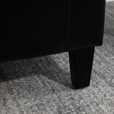 HOMCOM Deluxe Tufted PU Leather Storage Ottoman Bench with Hidden Storage – Footrest and End-of-Bed Seat