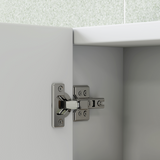 HOMCOM Wall-Mounted Bathroom Mirror Cabinet with 3 Mirrored Doors & 4 Adjustable Shelves – Storage, White