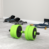 SPORTNOW 40kg 4-in-1 Adjustable Weight Set – Dumbbells, Barbell, Kettlebell & Push Up Stands, Home Gym, Green