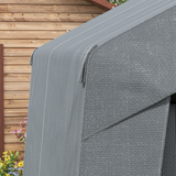 Outsunny 3x3m Heavy Duty Garden Storage Shed with PE Panels & Galvanised Steel Frame – Waterproof, Dark Grey